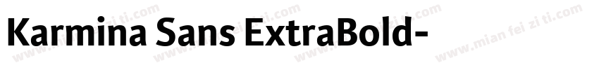 Karmina Sans ExtraBold字体转换
